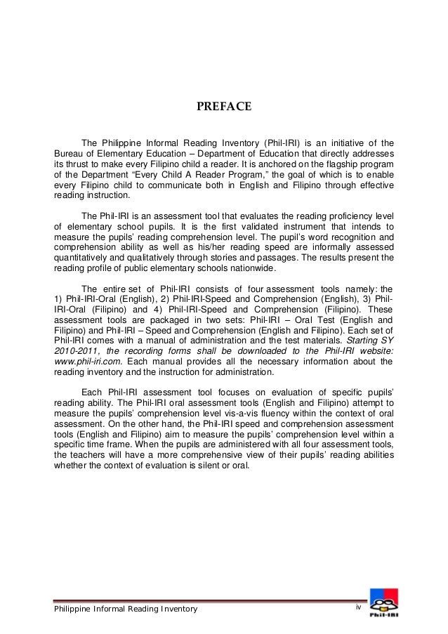 Phil iri photograph relating to Printable Informal Reading Inventory titled Phil iri